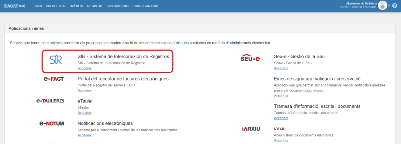 Zugriff auf das Registry Exchange System